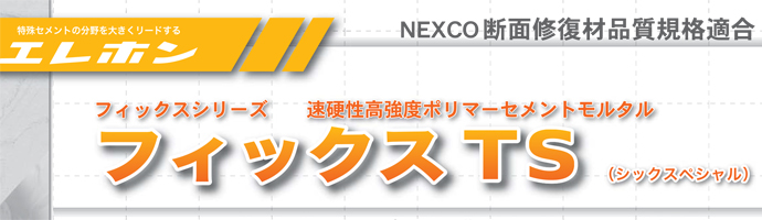 速硬性高強度ポリマーセメントモルタル フィックスTSセット 粉体 25kg +混和液 1kg 5袋セット エレホン化成工業