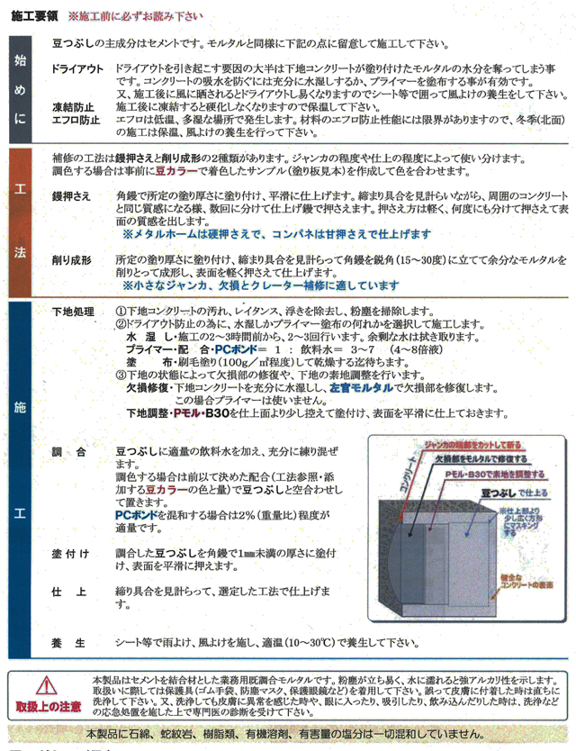 コンクリートジャンカ仕上補修材 豆つぶし 15kg入 マツモト産業