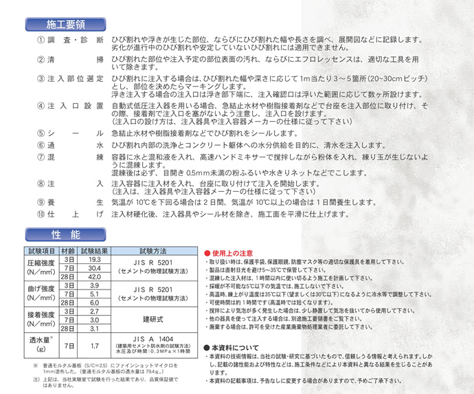 超微粒子高性能ポリマーセメント系注入材 ファインショットマイクロ セット A材 18kg +B材 2.4kg エレホン化成工業