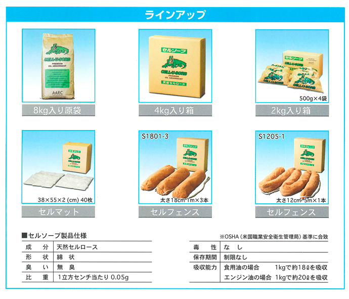 油吸着材 セルソーブ 8kg／袋 バイオフューチャー