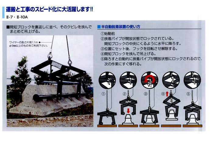 おトク情報がいっぱい！ 工事資材通販 ガテン市場ブロック吊上げ工具 ブロックバイス FF型 サンキョウ トレーディング