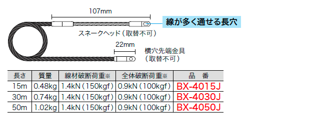 初売り ジェフコム BX-4015J ブラックスリムライン スリムヘッド 15m