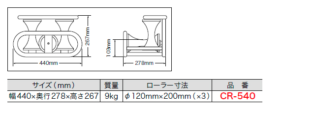 受注可 デンサン コーナーケーブルローラー インダストリアル 27.8x44x26.7cm CR-540 インターネット  ENTEIDRICOCAMPANO