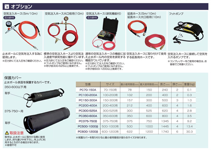 最大96%OFFクーポン 工事資材通販 ガテン市場止水ボール用 空気注入ホース 大口径用A 10m