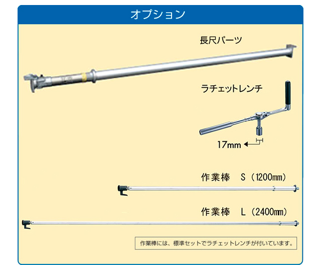 公式の店舗 スーパーSSジャッキ スリーブ管付 HGA72-113A ホーシン