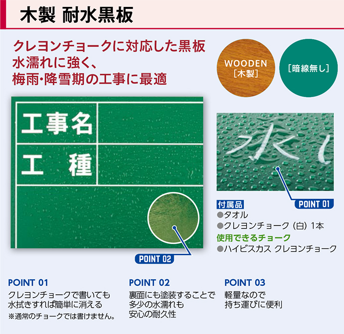 木製耐水黒板