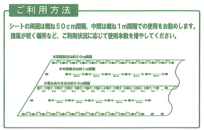 ヤマト 砂利用シート固定ピン ご利用方法