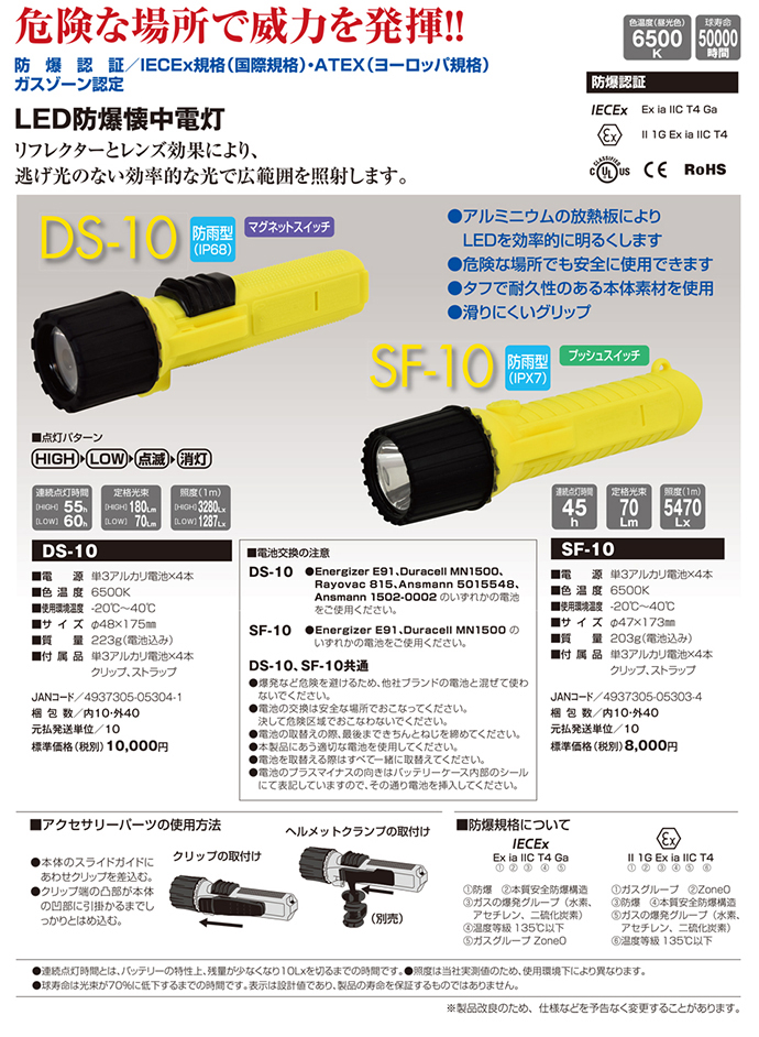 LED防爆懐中電灯