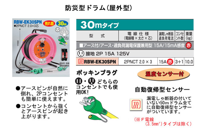 延長コード型ドラム(びっくリール