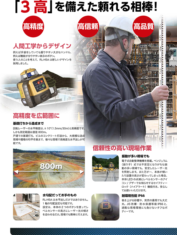 送料無料】トプコン ローテーティングレーザー RL-H5A+LS-100D（三脚付） 乾電池パッケージ【国内正規品】 工事資材通販ショップ ガテン市場